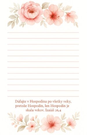 Poznámkový blok – formát A6, 40 listov – Dúfajte v Hospodina…