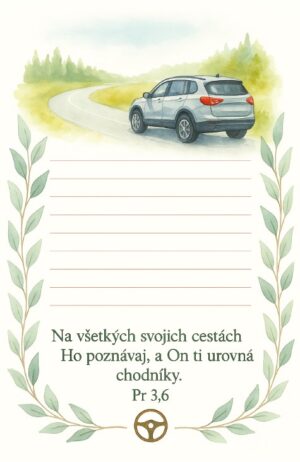 Poznámkový blok – formát A6, 40 listov – Na všetkých svojich cestách…
