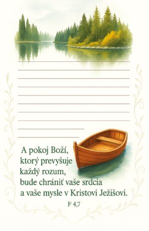 Poznámkový blok – formát A6, 40 listov – A pokoj Boží…