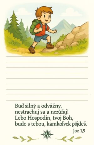 Poznámkový blok – formát A6, 40 listov – Buď silný…