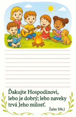 Poznámkový blok – formát A6, 40 listov – Ďakujte Hospodinovi…